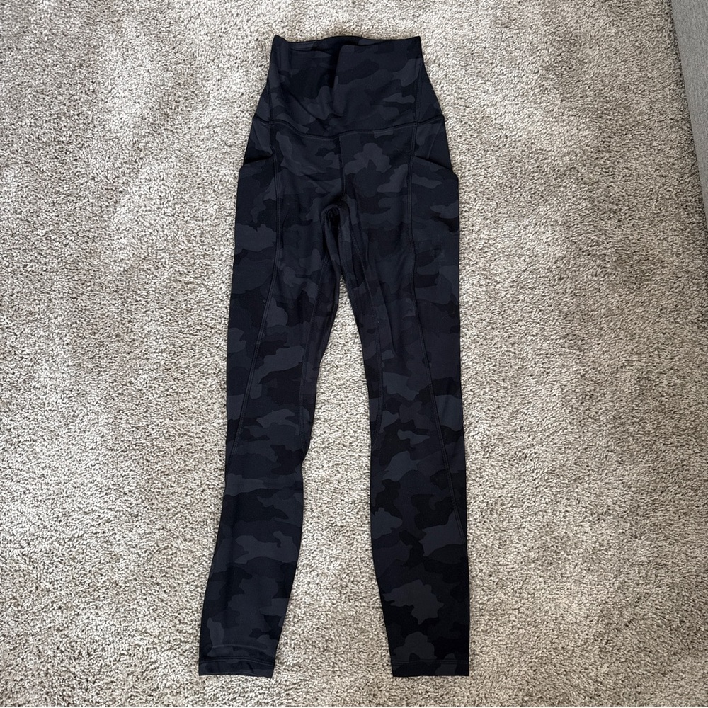 Lululemon Align Pant with Pockets 25" Heritage 365 Camo Deep Coal Multi Size 0